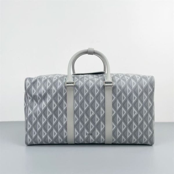 DIOR LINGOT 50 BAG GRAY CD DIAMOND CANVAS BAG – DR010 - Image 3