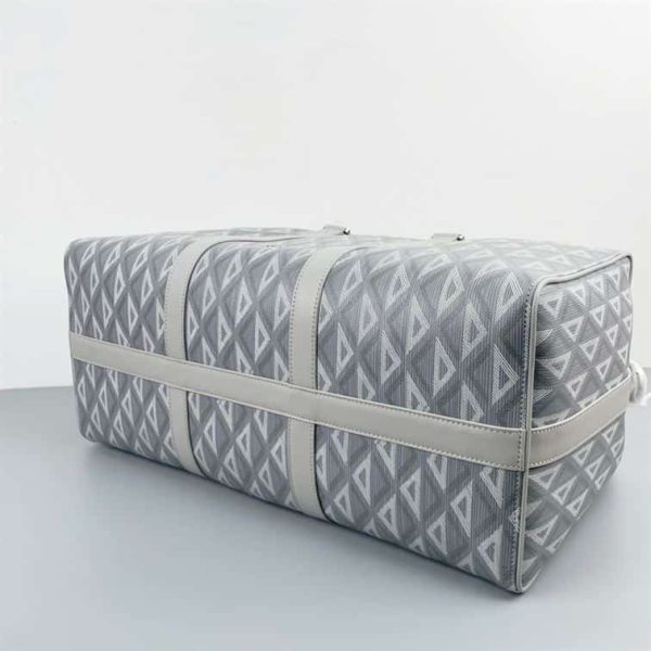 DIOR LINGOT 50 BAG GRAY CD DIAMOND CANVAS BAG – DR010 - Image 5