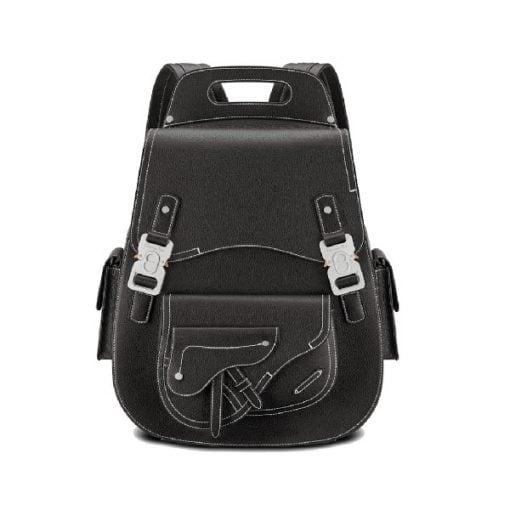 DIOR MAXI GALLOP BACKPACK BLACK GRAINED CALFSKIN – DR003