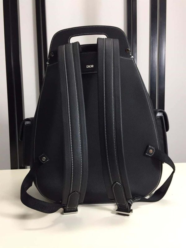 DIOR MAXI GALLOP BACKPACK BLACK GRAINED CALFSKIN – DR003 - Image 5