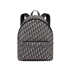DIOR RIDER BACKPACK BEIGE AND BLACK DIOR OBLIQUE JACQUARD – DR005