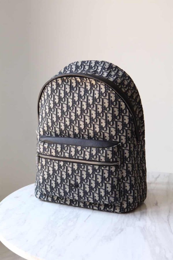 DIOR RIDER BACKPACK BEIGE AND BLACK DIOR OBLIQUE JACQUARD – DR005 - Image 2