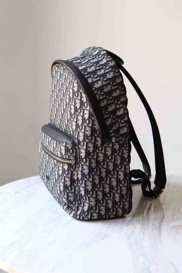 DIOR RIDER BACKPACK BEIGE AND BLACK DIOR OBLIQUE JACQUARD – DR005 - Image 3