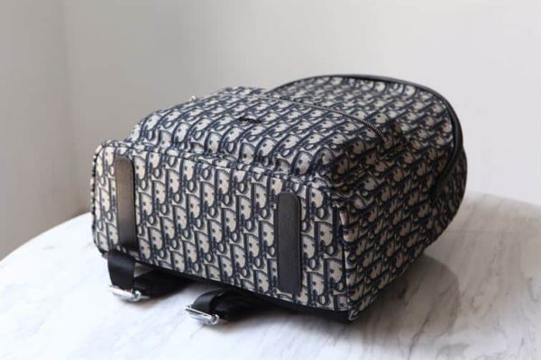 DIOR RIDER BACKPACK BEIGE AND BLACK DIOR OBLIQUE JACQUARD – DR005 - Image 4