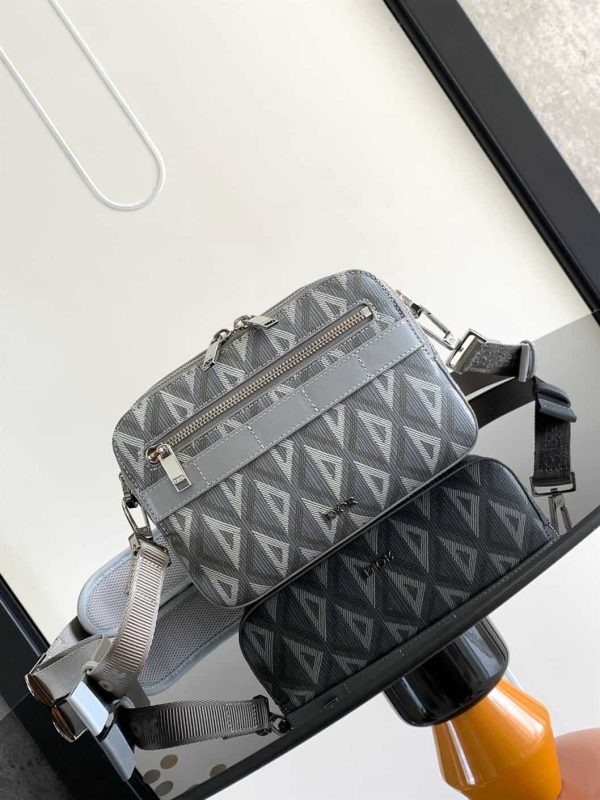 DIOR SAFARI BAG WITH STRAP CD DIAMOND CANVAS  – DR019 - Image 2