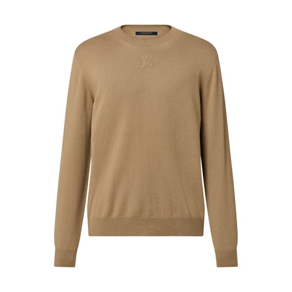 Embossed LV Cashmere Crewneck – SLV034