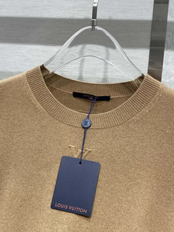 Embossed LV Cashmere Crewneck – SLV034 - Image 5