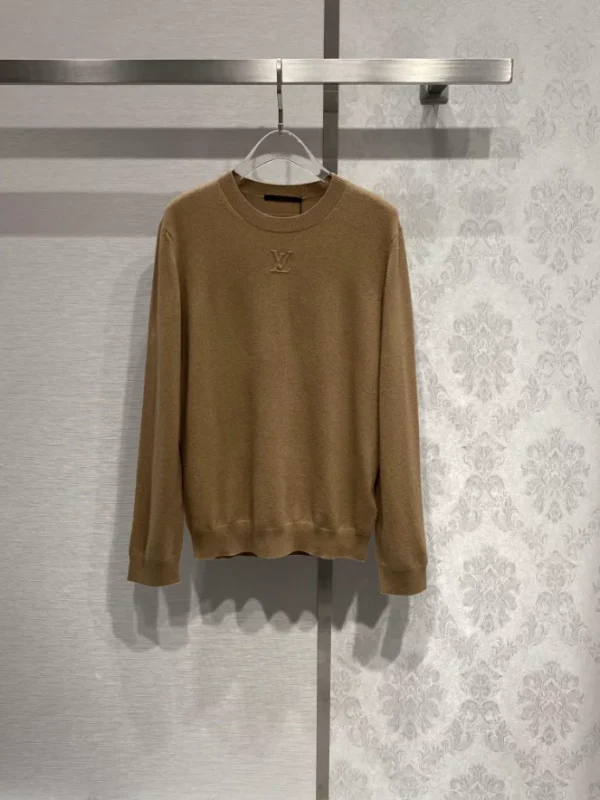 Embossed LV Cashmere Crewneck – SLV034 - Image 2