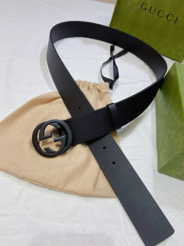 GC LEATHER BELT WITH INTERLOCKING G BUCKLE – B0153 - Image 2