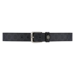 GG BELT WITH INTERLOCKING G DETAIL BLACK SUPREME – B0183