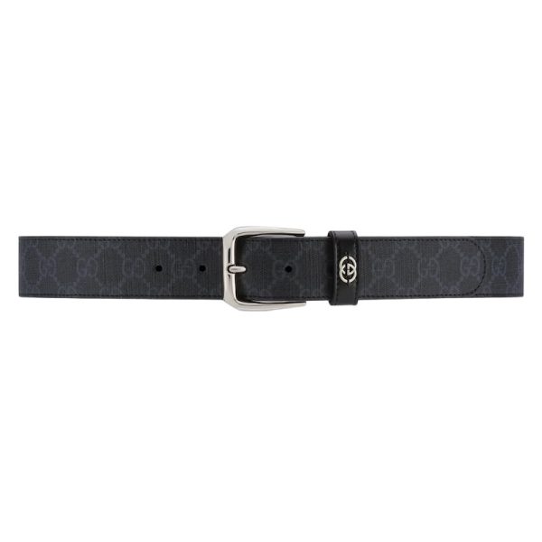 GG BELT WITH INTERLOCKING G DETAIL BLACK SUPREME – B0183