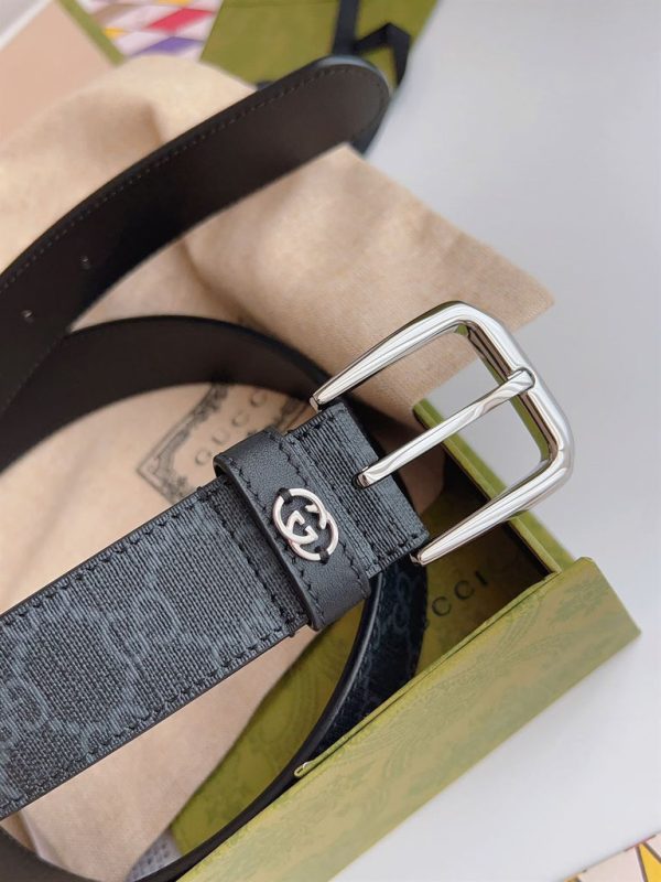 GG BELT WITH INTERLOCKING G DETAIL BLACK SUPREME – B0183 - Image 5