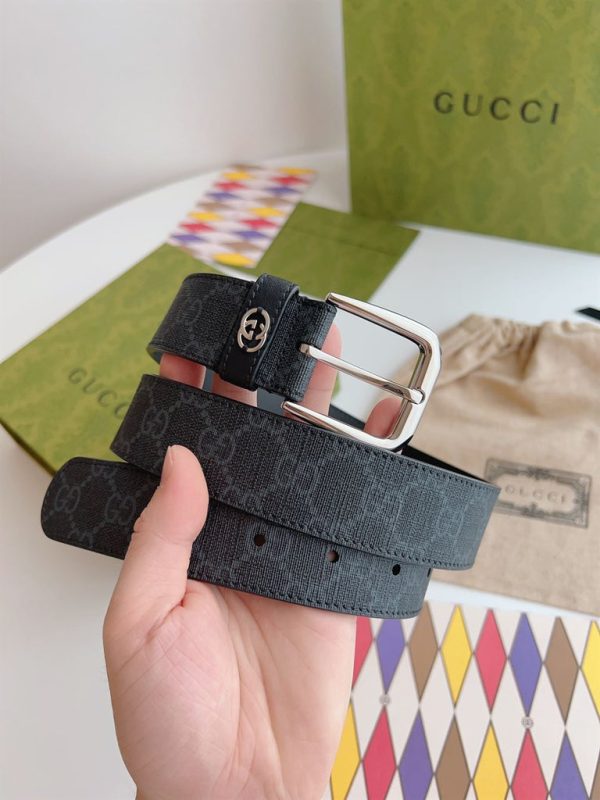 GG BELT WITH INTERLOCKING G DETAIL BLACK SUPREME – B0183 - Image 6