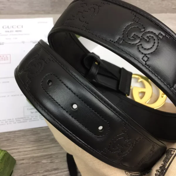 GG MARMONT MATELASSÉ WIDE BELT – B0186 - Image 4