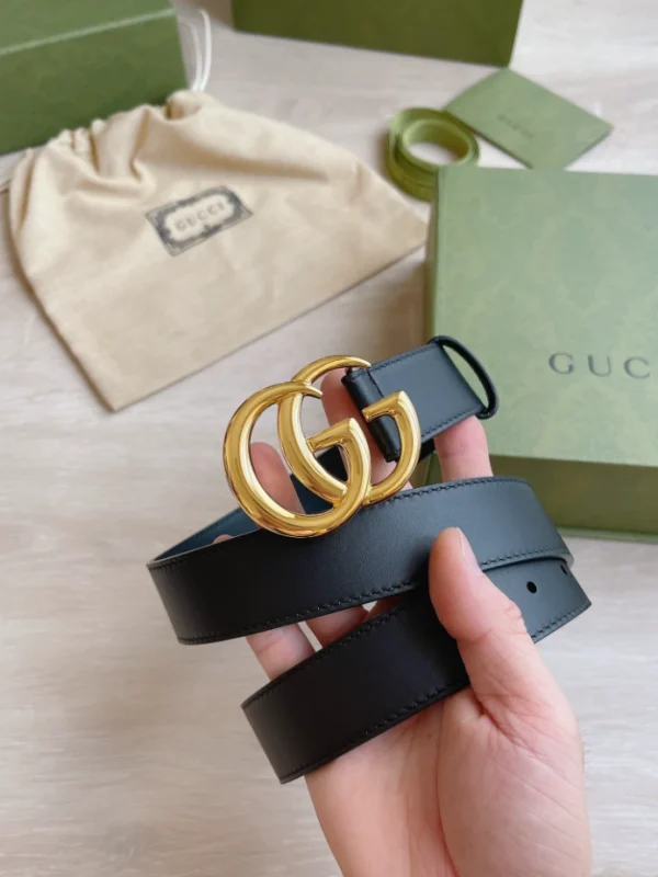 GG MARMONT LEATHER BELT WITH SHINY BUCKLE – B0169 - Image 2