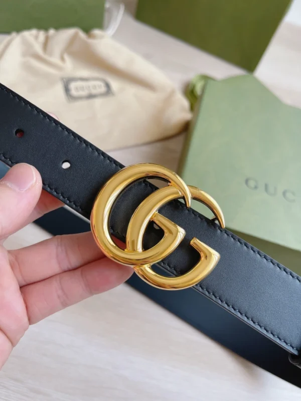 GG MARMONT LEATHER BELT WITH SHINY BUCKLE – B0169 - Image 6