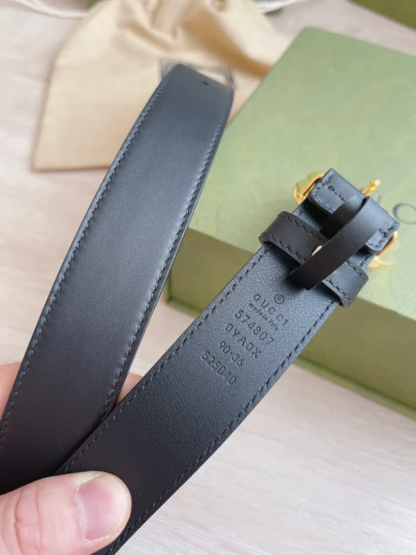 GG MARMONT LEATHER BELT WITH SHINY BUCKLE – B0169 - Image 7