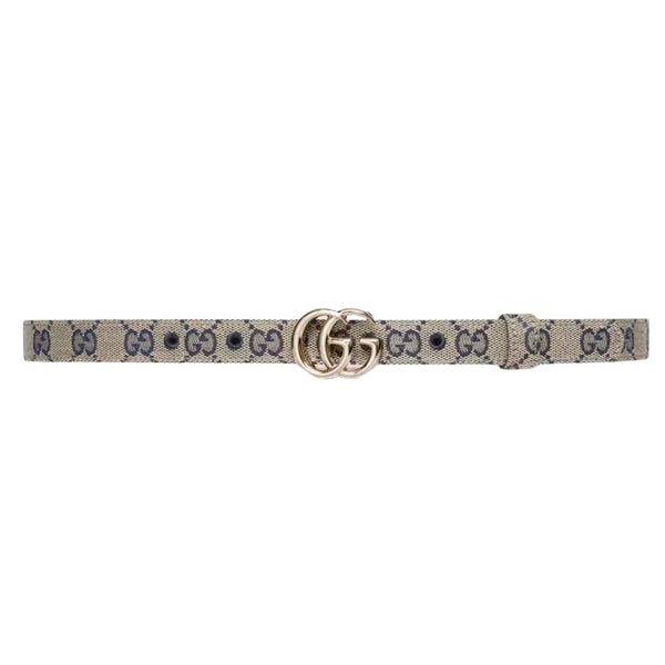 GG MARMONT THIN BELT BEIGE AND BLUE ORIGINAL GG CANVAS – B0181