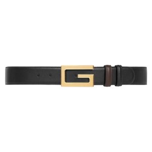 GG REVERSIBLE BELT WITH SQUARE G BUCKLE – B0184