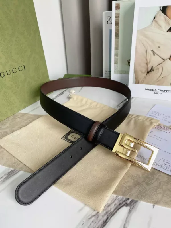 GG REVERSIBLE BELT WITH SQUARE G BUCKLE – B0184 - Image 5