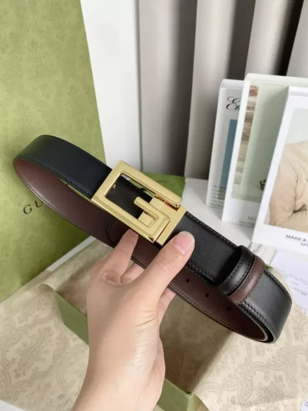 GG REVERSIBLE BELT WITH SQUARE G BUCKLE – B0184 - Image 6