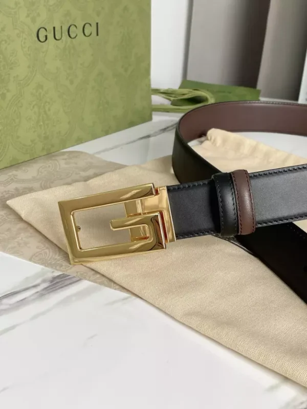 GG REVERSIBLE BELT WITH SQUARE G BUCKLE – B0184 - Image 4