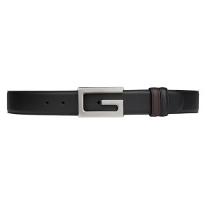 GG REVERSIBLE BELT WITH SQUARE G BUCKLE – B0185