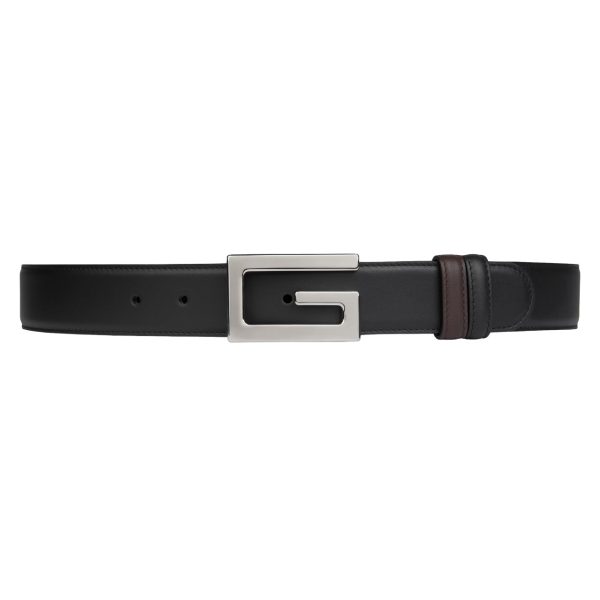 GG REVERSIBLE BELT WITH SQUARE G BUCKLE – B0185