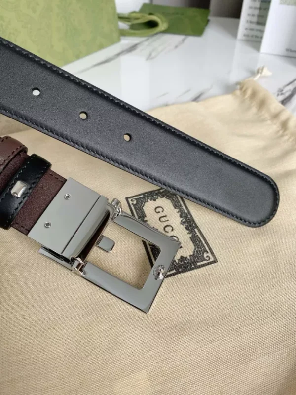 GG REVERSIBLE BELT WITH SQUARE G BUCKLE – B0185 - Image 6