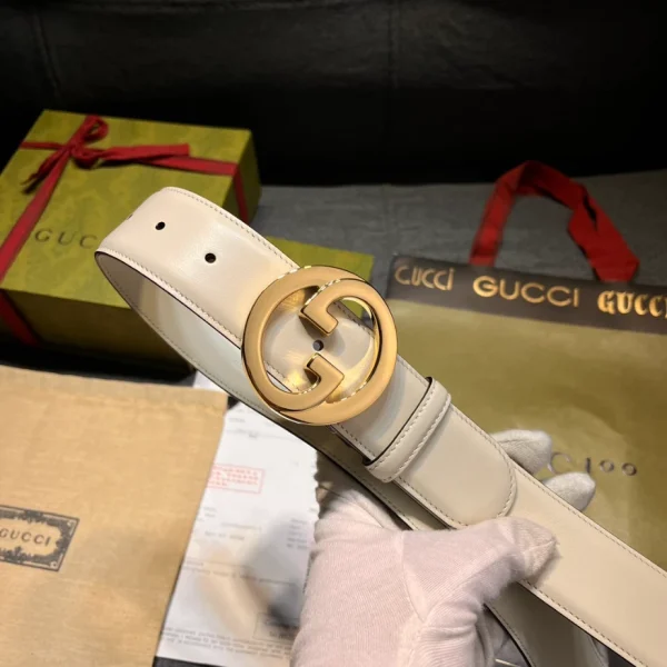 GUCCI BLONDIE BELT IN WHITE LEATHER – B0152 - Image 4