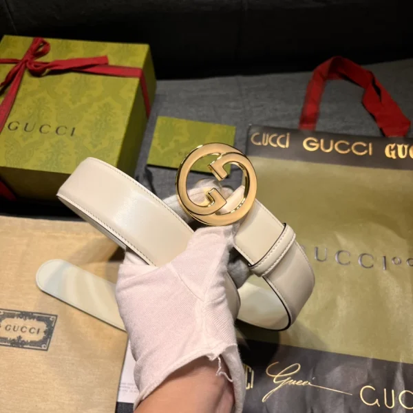 GUCCI BLONDIE BELT IN WHITE LEATHER – B0152 - Image 2