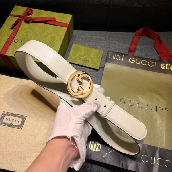 GUCCI BLONDIE BELT IN WHITE LEATHER – B0152 - Image 5
