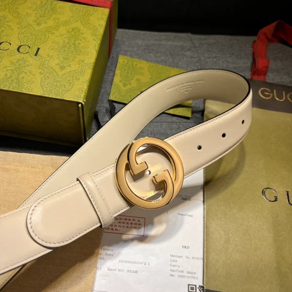 GUCCI BLONDIE BELT IN WHITE LEATHER – B0152 - Image 6