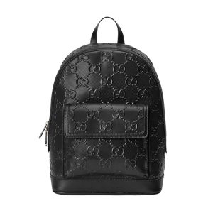 GUCCI LOGO EMBOSSED PERFORATED LEATHER BACKPACK – GC53