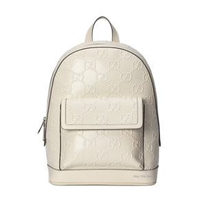 GUCCI LOGO EMBOSSED PERFORATED LEATHER BACKPACK – GC54