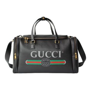 GUCCI RETRO LOGO PRINT LEATHER DUFFLE BAG – GC56
