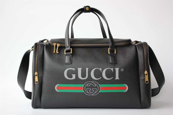 GUCCI RETRO LOGO PRINT LEATHER DUFFLE BAG – GC56 - Image 2