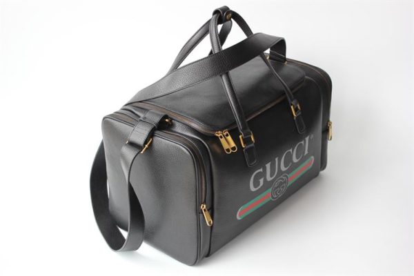 GUCCI RETRO LOGO PRINT LEATHER DUFFLE BAG – GC56 - Image 4