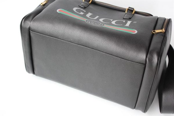 GUCCI RETRO LOGO PRINT LEATHER DUFFLE BAG – GC56 - Image 6