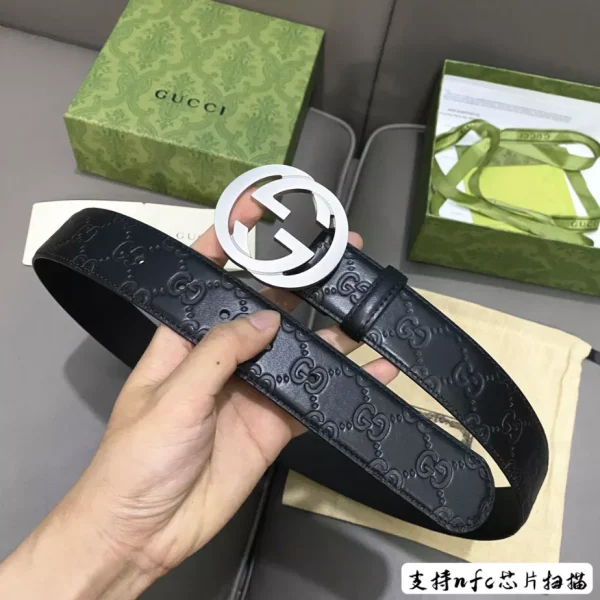 GUCCI SIGNATURE LEATHER BELT – B0145 - Image 2