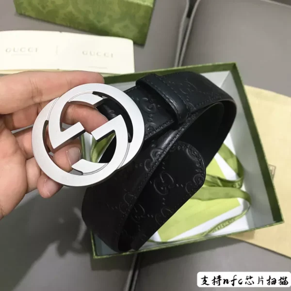 GUCCI SIGNATURE LEATHER BELT – B0145 - Image 3