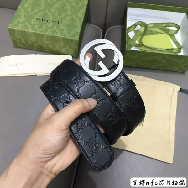 GUCCI SIGNATURE LEATHER BELT – B0145 - Image 4