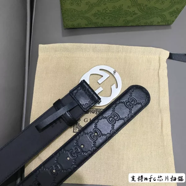 GUCCI SIGNATURE LEATHER BELT – B0145 - Image 5