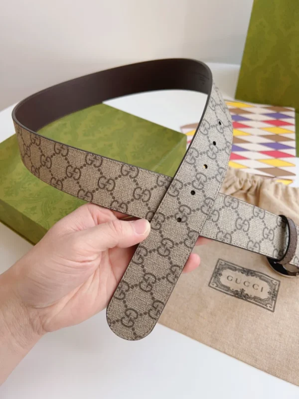 GUCCI BLONDIE BELT IN BEIGE AND EBONY SUPREME – B0146 - Image 7