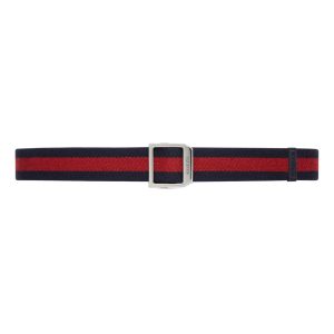 GUCCI WEB BELT WITH RECTANGULAR BUCKLE IN BLUE – B0187