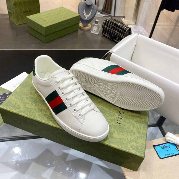 Gucci Ace Leather Sneaker With Green Crocodile – GC208 - Image 7