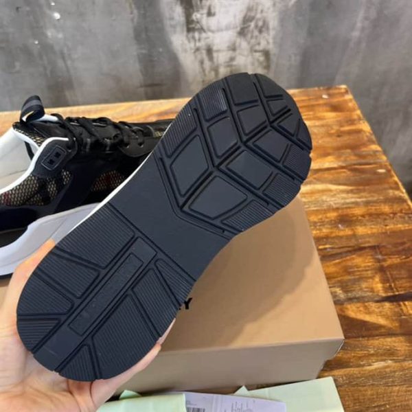 LOGO EMBOSSED, LEATHER, SUEDE AND MESH SNEAKERS – BBR105 - Image 5