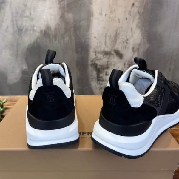 LOGO EMBOSSED, LEATHER, SUEDE AND MESH SNEAKERS – BBR105 - Image 8