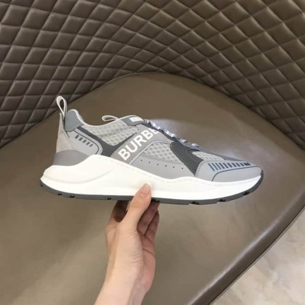 LOGO PRINT LEATHER, SUEDE AND MESH SNEAKERS – BBR107 - Image 2