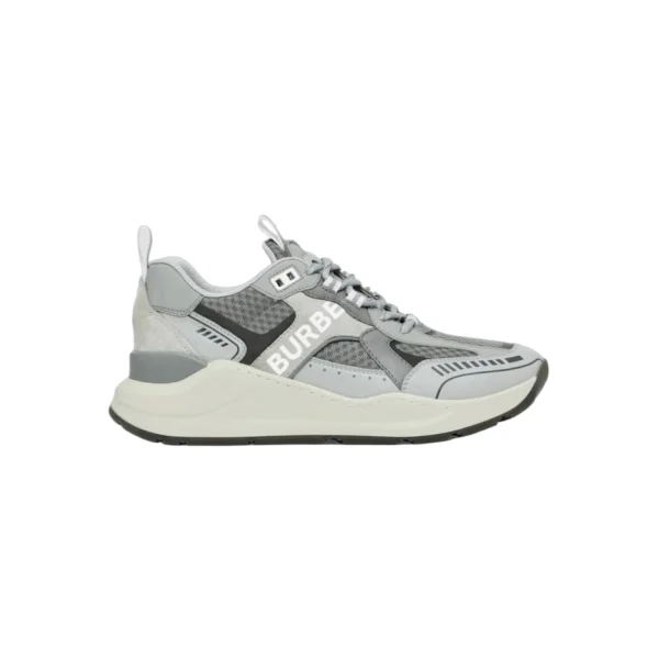 LOGO PRINT LEATHER, SUEDE AND MESH SNEAKERS – BBR107